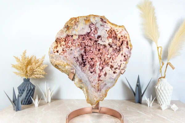 Pink and Red Amethyst Geode to Attract Love and Creativity - E2D Crystals & Minerals