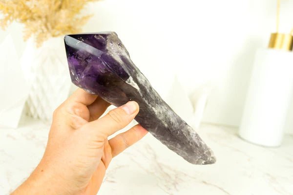 Design your Space with Natural Bahia Amethyst for a Peaceful Environment - E2D Crystals & Minerals