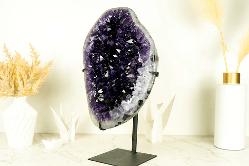 Revitalize your surroundings with the elegant beauty of pink and purple amethyst - E2D Crystals & Minerals