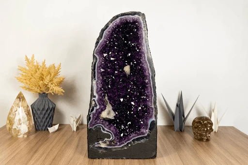 Add A Stunning Purple Amethyst Crystal Geode To Your Home Decor - E2D Crystals & Minerals