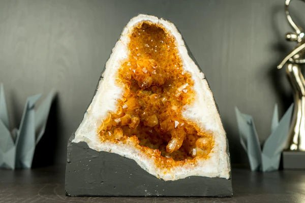 Bring Positive Energy with Citrine Geodes Crystal Stone - E2D Crystals & Minerals