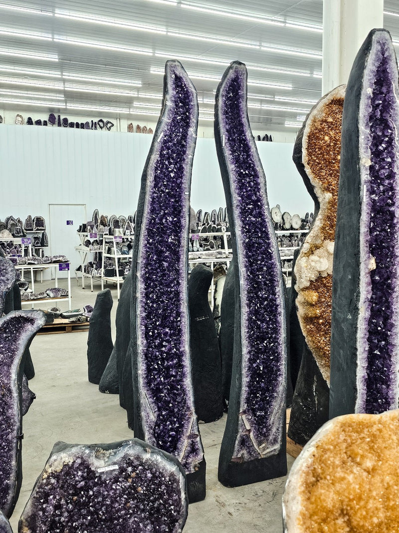 9 Ft. Tall, AAA Amethyst Geodes - E2D Crystals & Minerals