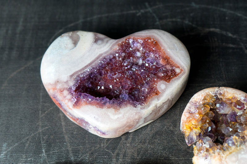 Wholesale Set of 3 High-Grade AAA Pink Amethyst Hearts