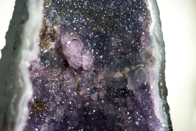 Natural Amethyst Geode with Blue Galaxy Amethyst and Lace Agate Matrix