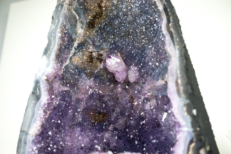 Natural Amethyst Geode with Blue Galaxy Amethyst and Lace Agate Matrix