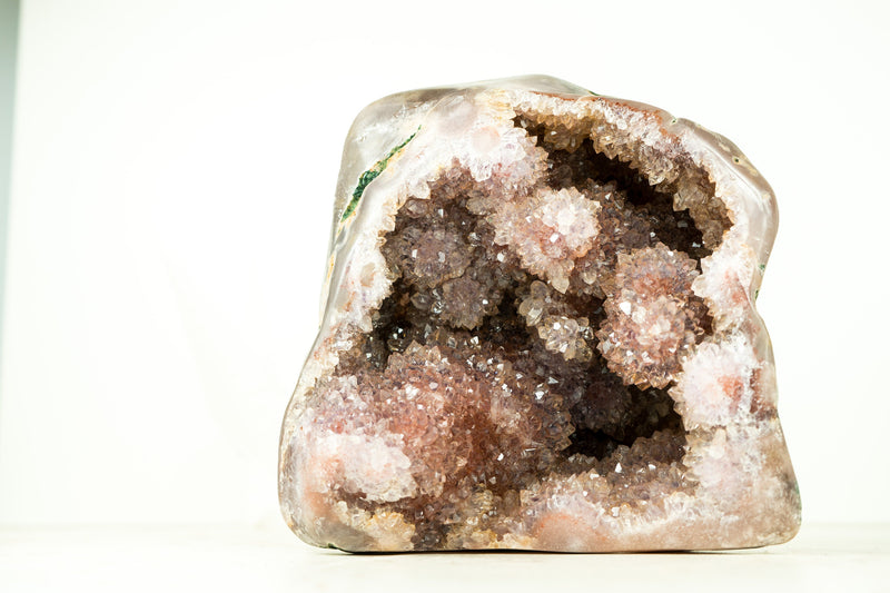 Pink Amethyst Geode with Amethyst Flower Druzy