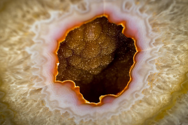 Rare Galaxy Agate Geode with Natural Orange Galaxy Druzy - Gallery Agate Specimen, Agate Collection - 11 Kg - 24 lb - E2D Crystals & Minerals