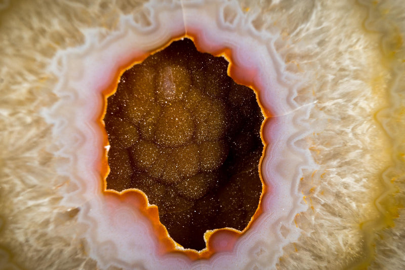 Rare Galaxy Agate Geode with Natural Orange Galaxy Druzy - Gallery Agate Specimen, Agate Collection - 11 Kg - 24 lb - E2D Crystals & Minerals