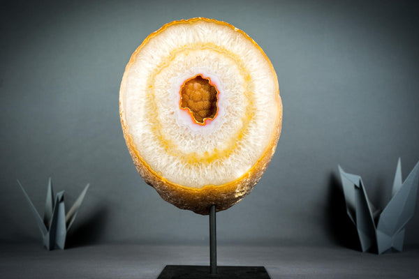 Rare Galaxy Agate Geode with Natural Orange Galaxy Druzy - Gallery Agate Specimen, Agate Collection - 11 Kg - 24 lb - E2D Crystals & Minerals