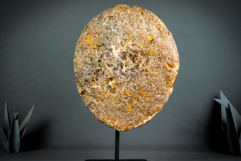 Rare Galaxy Agate Geode with Natural Orange Galaxy Druzy - Gallery Agate Specimen, Agate Collection - 11 Kg - 24 lb - E2D Crystals & Minerals