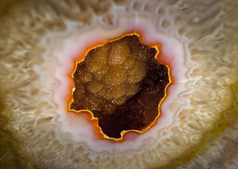 Rare Galaxy Agate Geode with Natural Orange Galaxy Druzy - Gallery Agate Specimen, Agate Collection - 11 Kg - 24 lb - E2D Crystals & Minerals