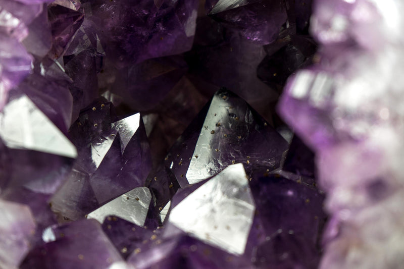 X - Large Amethyst Sphere with Deep Purple Amethyst, Large and Shiny Points - E2D Crystals & Minerals