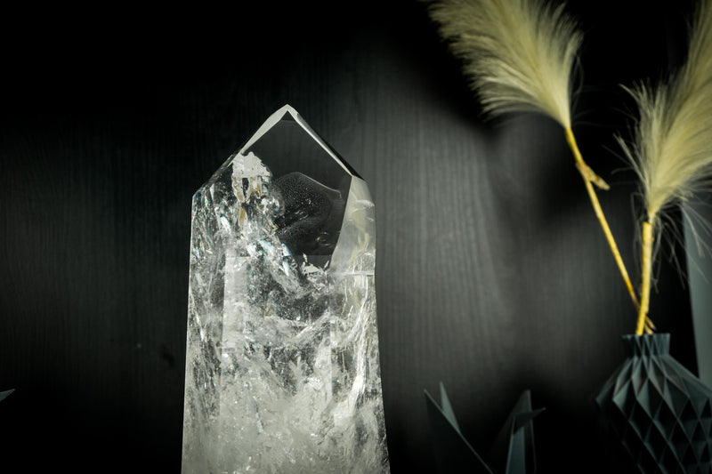 XL Tall Lemurian Crystal Quartz Obelisk, High - Grade, Quartz Crystal Tower from Diamantina - E2D Crystals & Minerals