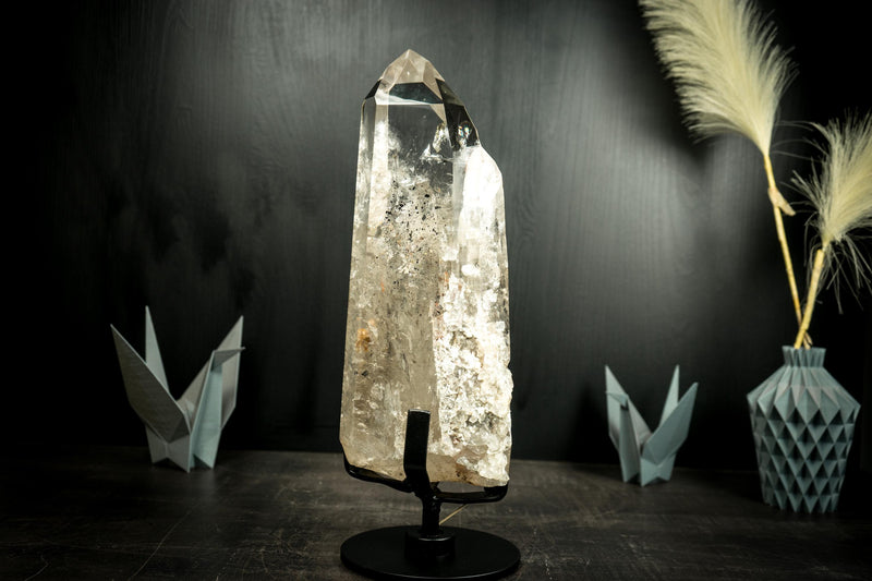 XL AAA Lemurian Quartz Crystal Point from Brazil, Master Crystal from Serra do Cabral - E2D Crystals & Minerals