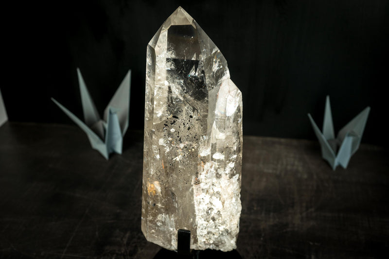 XL AAA Lemurian Quartz Crystal Point from Brazil, Master Crystal from Serra do Cabral - E2D Crystals & Minerals