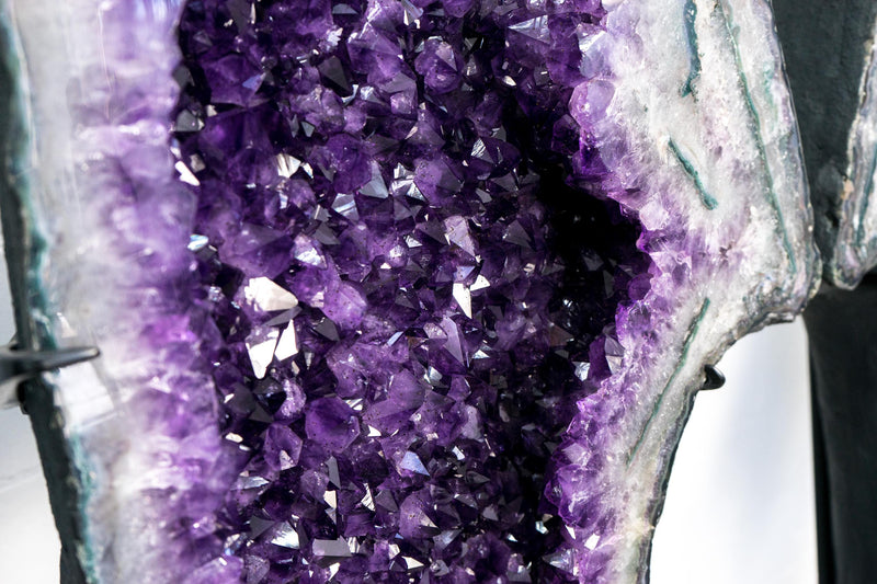 Monumental Amethyst Geode Wings with Sculptural Butterfly Wings Format, XX - Large, 6.9 Ft. Tall - E2D Crystals & Minerals