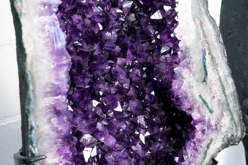 Monumental Amethyst Geode Wings with Sculptural Butterfly Wings Format, XX - Large, 6.9 Ft. Tall - E2D Crystals & Minerals