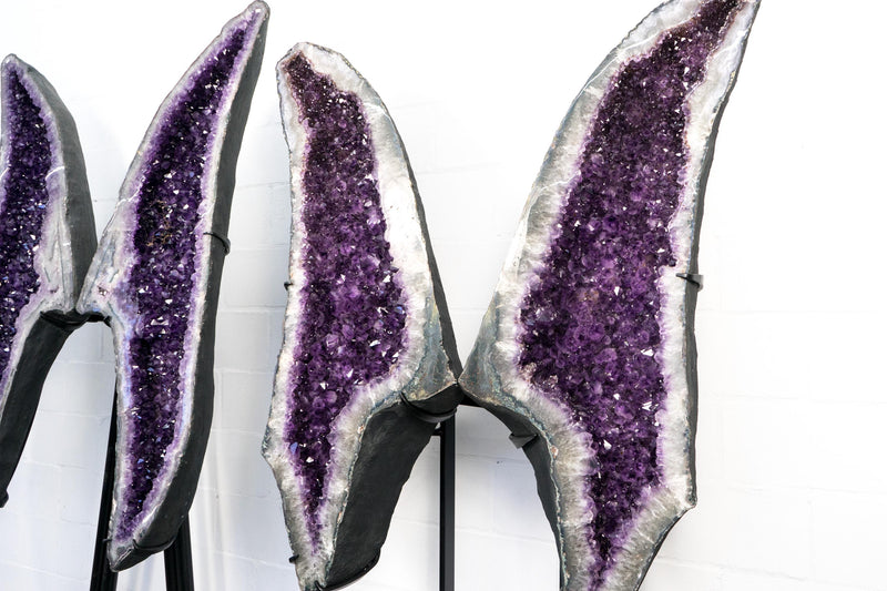 Extra Large Amethyst Butterfly Wings Geode with High - Grade Purple Amethyst Crystal - 450 Lb, 5.6 Ft Tall - E2D Crystals & Minerals