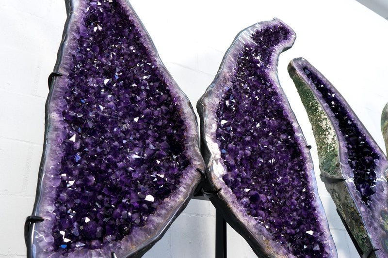 Superb X - Large Amethyst Geode Wings with Purple Amethyst - 6.6 Ft. Special Grade, Sparkly Amethyst Butterfly Wings - E2D Crystals & Minerals