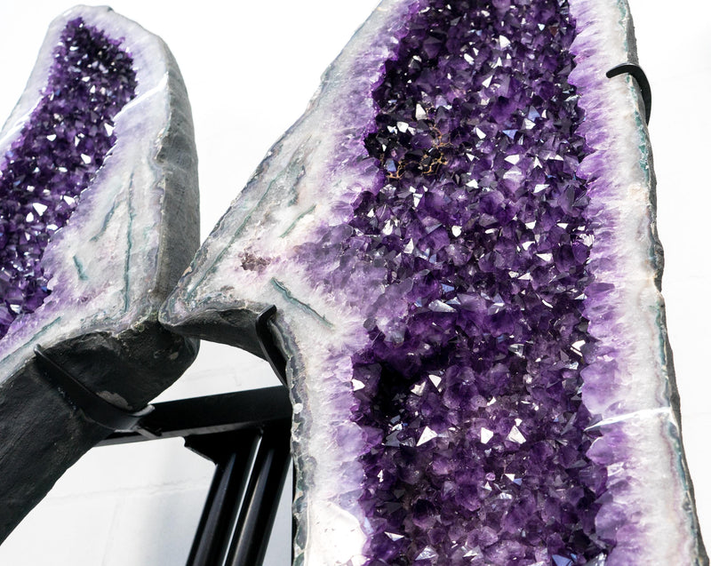 Monumental Amethyst Geode Wings with Sculptural Butterfly Wings Format, XX - Large, 6.9 Ft. Tall - E2D Crystals & Minerals