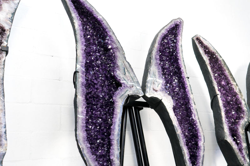 Monumental Amethyst Geode Wings with Sculptural Butterfly Wings Format, XX - Large, 6.9 Ft. Tall - E2D Crystals & Minerals