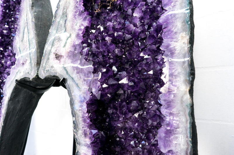 Monumental Amethyst Geode Wings with Sculptural Butterfly Wings Format, XX - Large, 6.9 Ft. Tall - E2D Crystals & Minerals