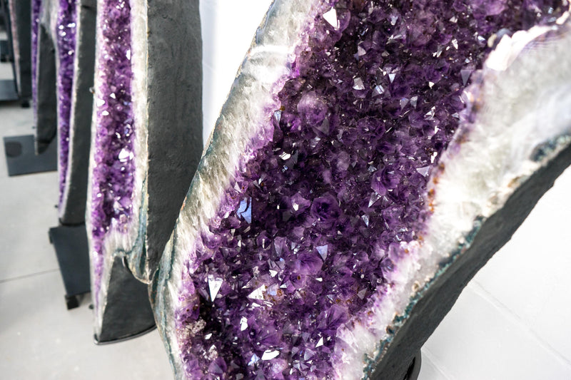 Extra Large Amethyst Butterfly Wings Geode with High - Grade Purple Amethyst Crystal - 450 Lb, 5.6 Ft Tall - E2D Crystals & Minerals