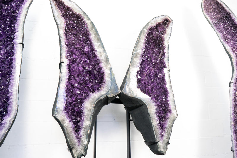 Extra Large Amethyst Butterfly Wings Geode with High - Grade Purple Amethyst Crystal - 450 Lb, 5.6 Ft Tall - E2D Crystals & Minerals