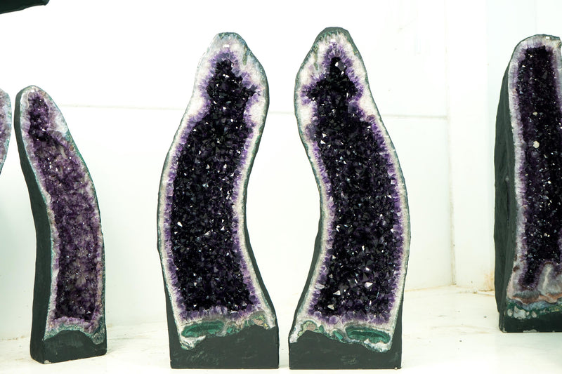 Pair of Large AAA Amethyst Cathedral Geodes, Grape Jelly Purple with Large Amethyst Druzy, Natural Statement Crystals - 263 Kg - 580 lb - E2D Crystals & Minerals