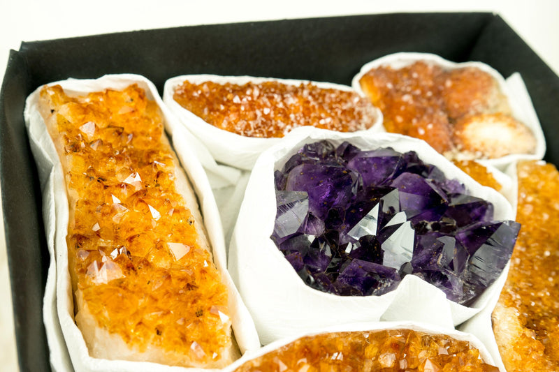 Wholesale Mixed Citrine & Citrine Amethyst Crystals, High - Grade Only - E2D Crystals & Minerals