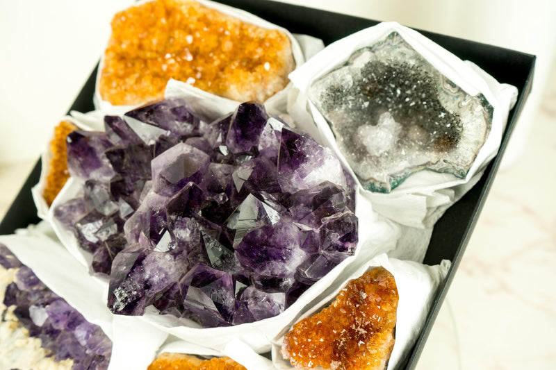 Wholesale Mixed Citrine & Citrine Amethyst Crystals and Rare Specimens - E2D Crystals & Minerals