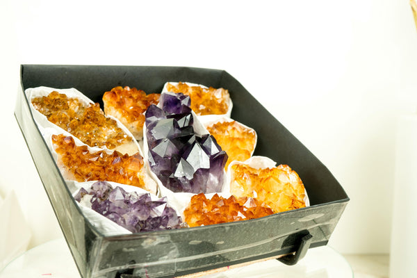 Wholesale Mixed Amethyst & Citrine Crystals, AAA - Grade Only - E2D Crystals & Minerals