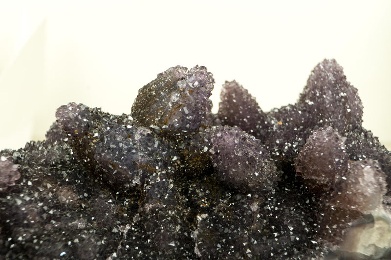 Gallery - Grade Amethyst Crystal Pseudomorph After Calcite on Agate Matrix - E2D Crystals & Minerals