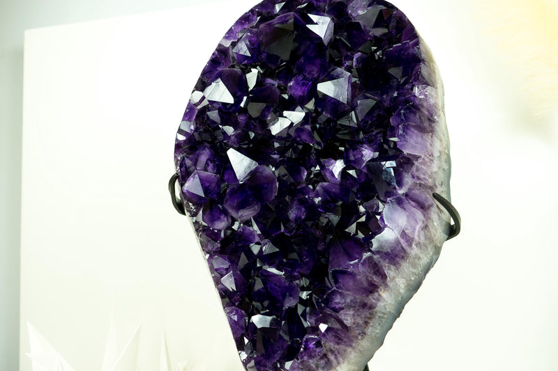 AAA Amethyst Cluster with Large, Luxurious Grape Jelly Purple Druzy Points