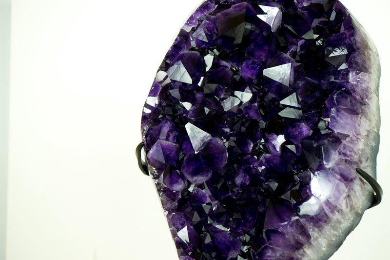 AAA Amethyst Cluster with Large, Luxurious Grape Jelly Purple Druzy Points