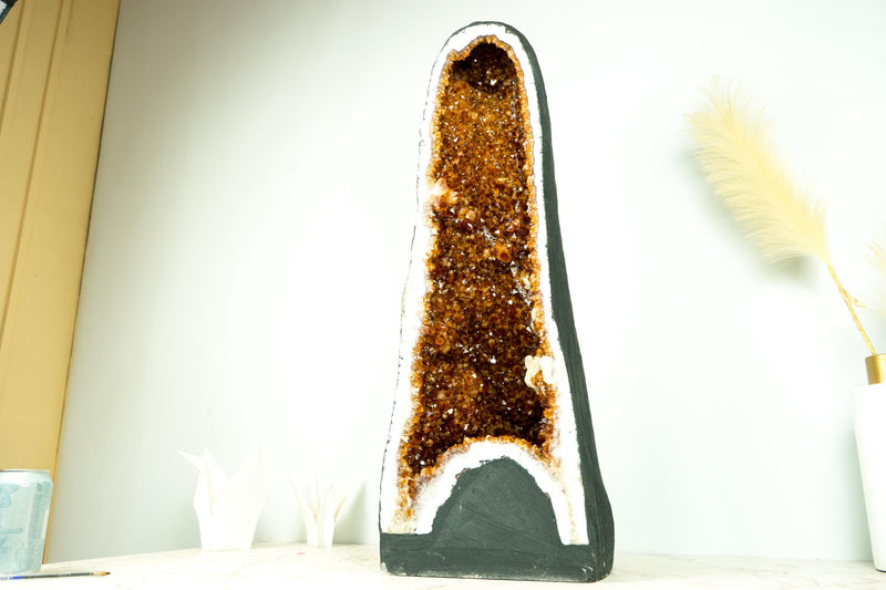 Citrine Geode Cathedral with High-Grade Madeira Citrine