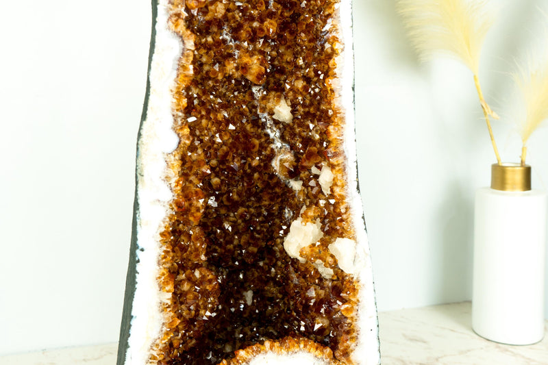 Citrine Geode Cathedral with High-Grade Madeira Citrine