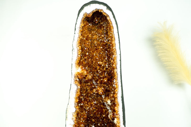 Citrine Geode Cathedral with High-Grade Madeira Citrine