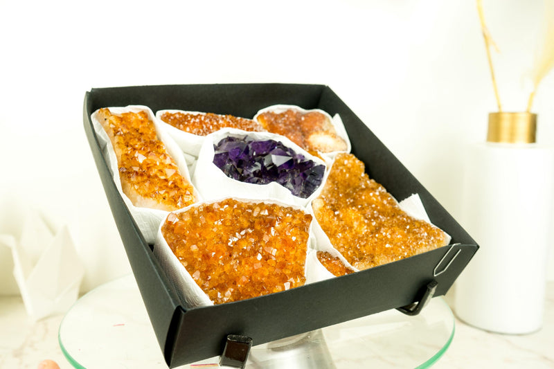 Wholesale Mixed Citrine & Citrine Amethyst Crystals, High - Grade Only - E2D Crystals & Minerals