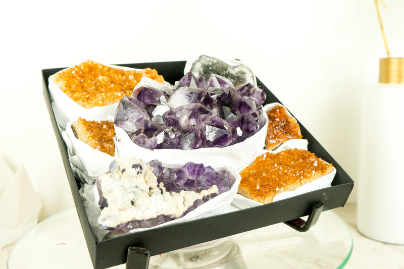 Wholesale Mixed Citrine & Citrine Amethyst Crystals and Rare Specimens - E2D Crystals & Minerals