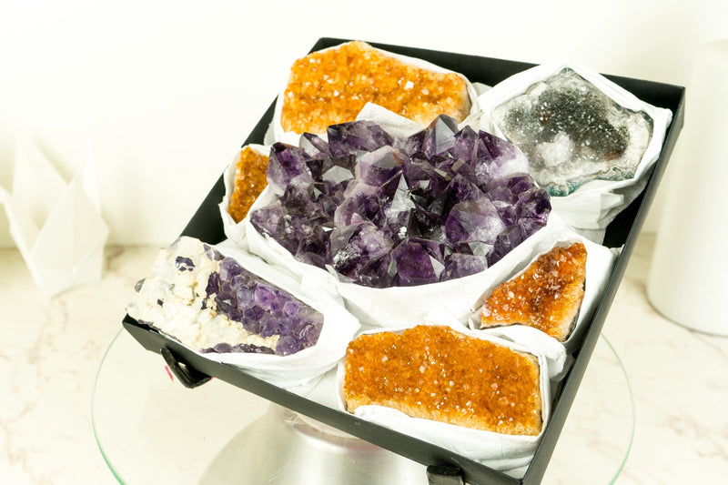 Wholesale Mixed Citrine & Citrine Amethyst Crystals and Rare Specimens - E2D Crystals & Minerals