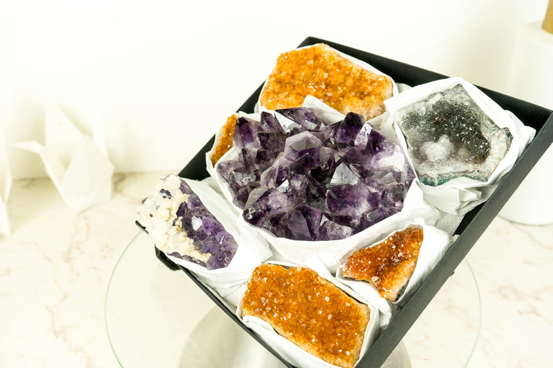 Wholesale Mixed Citrine & Citrine Amethyst Crystals and Rare Specimens - E2D Crystals & Minerals