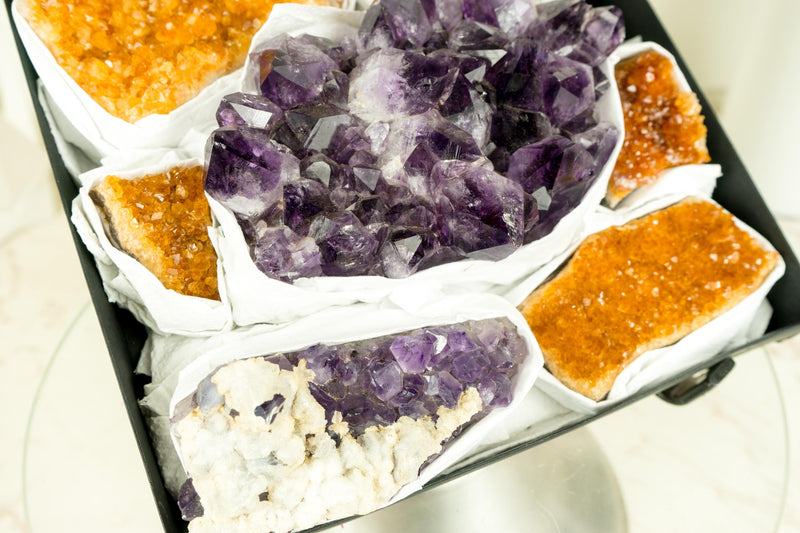 Wholesale Mixed Citrine & Citrine Amethyst Crystals and Rare Specimens - E2D Crystals & Minerals