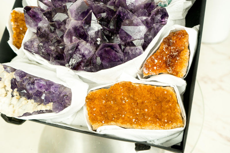 Wholesale Mixed Citrine & Citrine Amethyst Crystals and Rare Specimens - E2D Crystals & Minerals