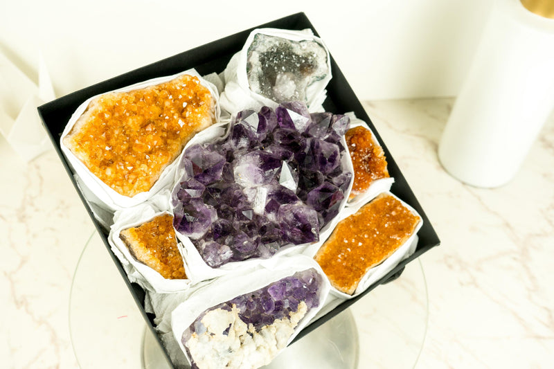 Wholesale Mixed Citrine & Citrine Amethyst Crystals and Rare Specimens - E2D Crystals & Minerals