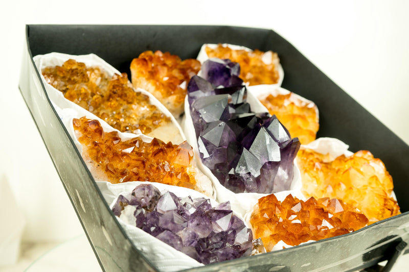 Wholesale Mixed Amethyst & Citrine Crystals, AAA - Grade Only - E2D Crystals & Minerals