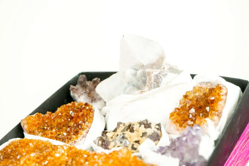 Wholesale Mixed Rare Amethyst and Citrine Crystal Clusters, High-Grade Only