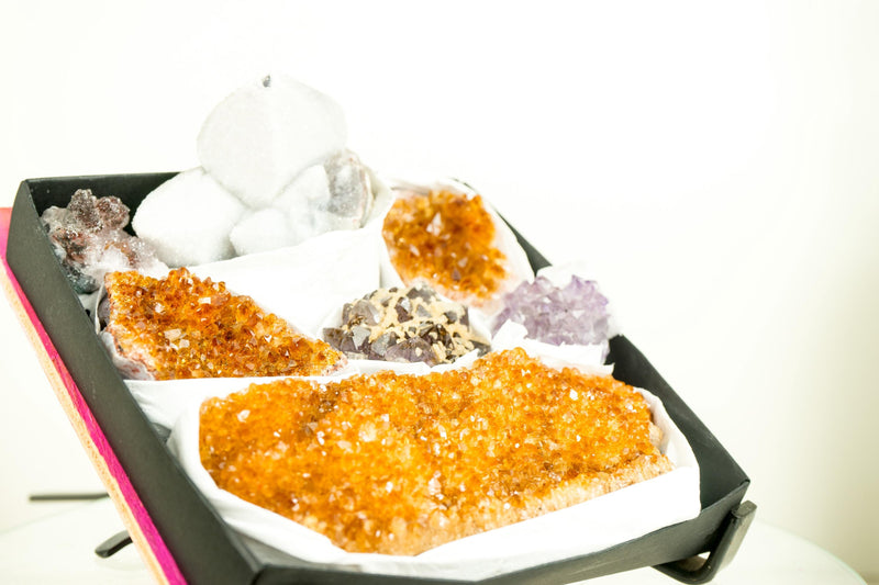 Wholesale Mixed Rare Amethyst and Citrine Crystal Clusters, High-Grade Only