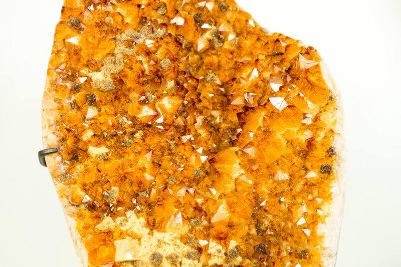 Rare Citrine Cluster with Cubic Calcite Inclusions and Galaxy Druzy, A Statement Crystal for Decor or Collection - 20 In - 35 Lb - E2D Crystals & Minerals