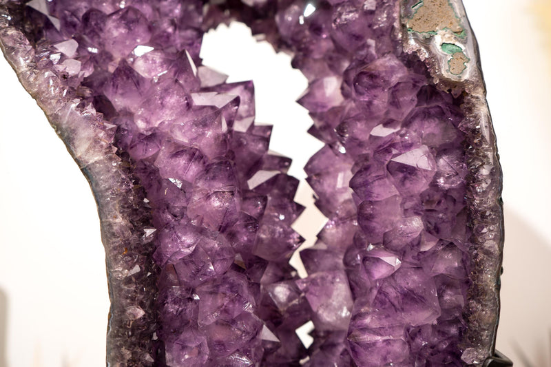 Exclusive Amethyst Geode Portal with a Rare Crown Druzy Formation and AAA, Collection - Grade Purple Crystals, Large - 20.5 In Tall - 43 Lb - E2D Crystals & Minerals